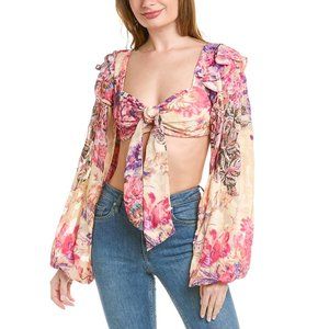 Hemant & Nandita - Leah Romantic Floral Boho Festival Crop Top
